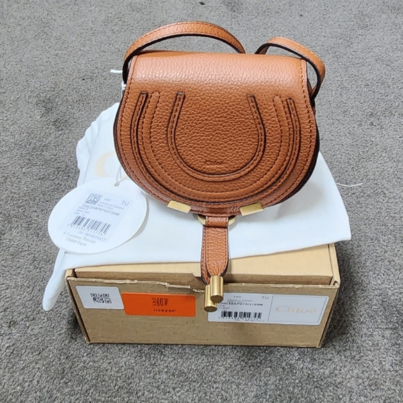 Chloe Handbags - Chloe Marcie Nano Saddle Bag (Tan)
